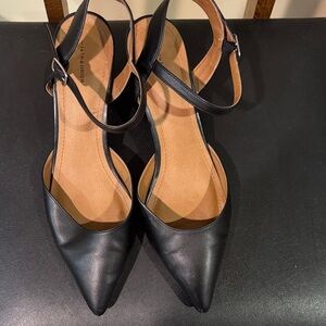 Zara Elegant Black Ankle Strap Heels